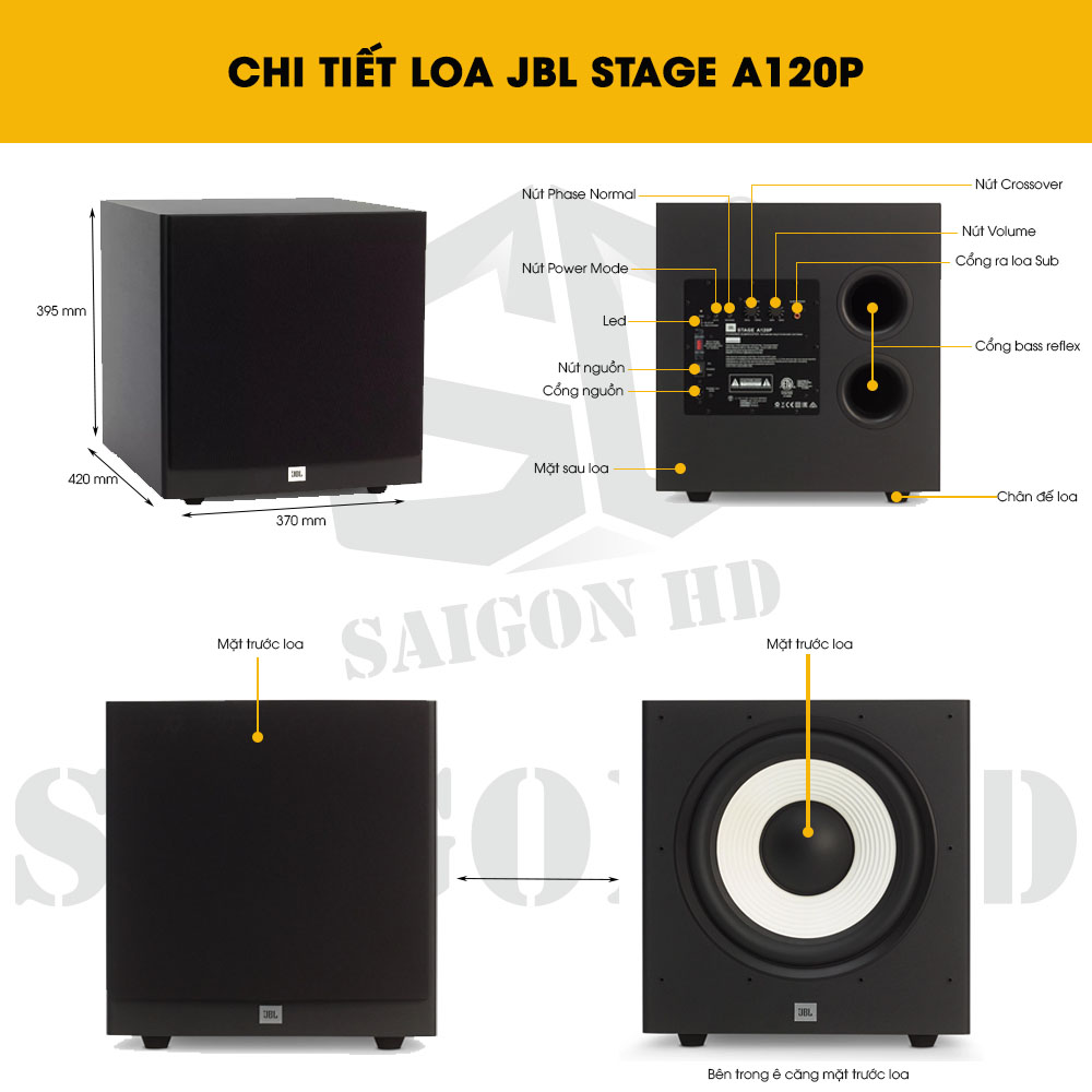 Loa Subwoofer JBL STAGE A120P SAIGON HD